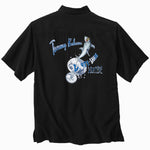 TBLV Tommy Bahama Mens Original Sample Dirty Shark Martini Camp Shirt Black