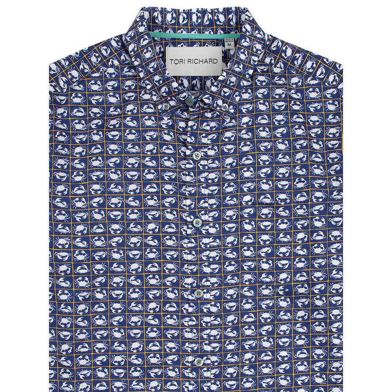 Tori Richard Consortium Camp Shirt - Navy - FINAL SALE