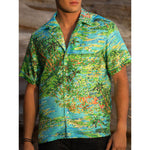 Tori Richard Pixelated Paradise Camp Shirt - Aqua - FINAL SALE