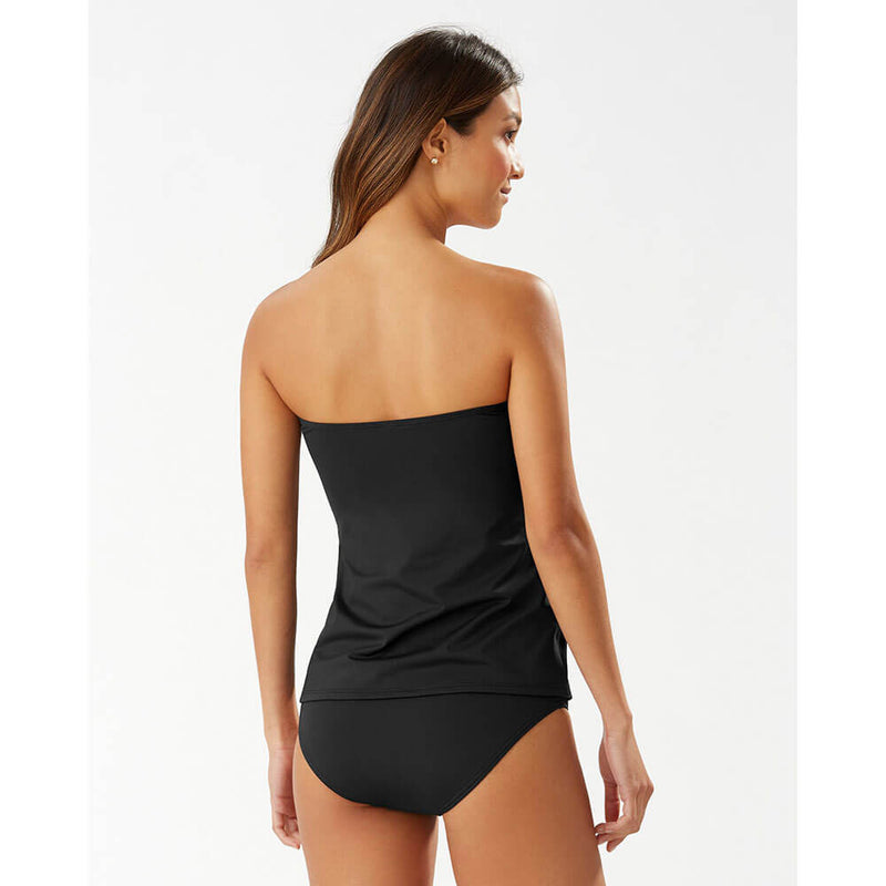 Tommy Bahama Pearl Solids Sarong Wrap Bandini Top - Black