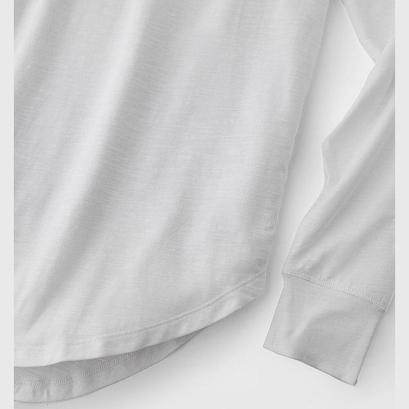 Tasc Womens Longline Long Sleeve T-Shirt - White - FINAL SALE