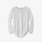 Tasc Womens Longline Long Sleeve T-Shirt - White - FINAL SALE