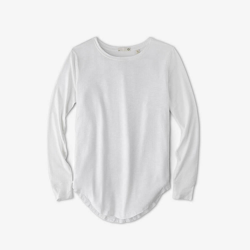 Tasc Womens Longline Long Sleeve T-Shirt - White - FINAL SALE