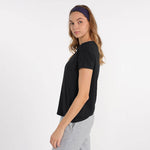 Tasc Womens All Day V-Neck T-Shirt - Black - FINAL SALE