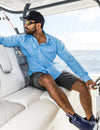 Huk Tide Point Long Sleeve Sport Shirt - Marolina Blue