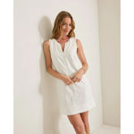 Tommy Bahama Women's Palm-A-Dora Split Neck Dress - White