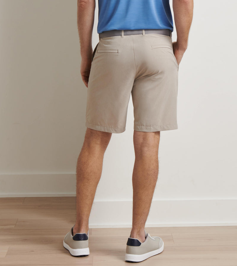 Peter Millar 9-Inch Men's Shackleford Performance Hybrid Shorts - Khaki