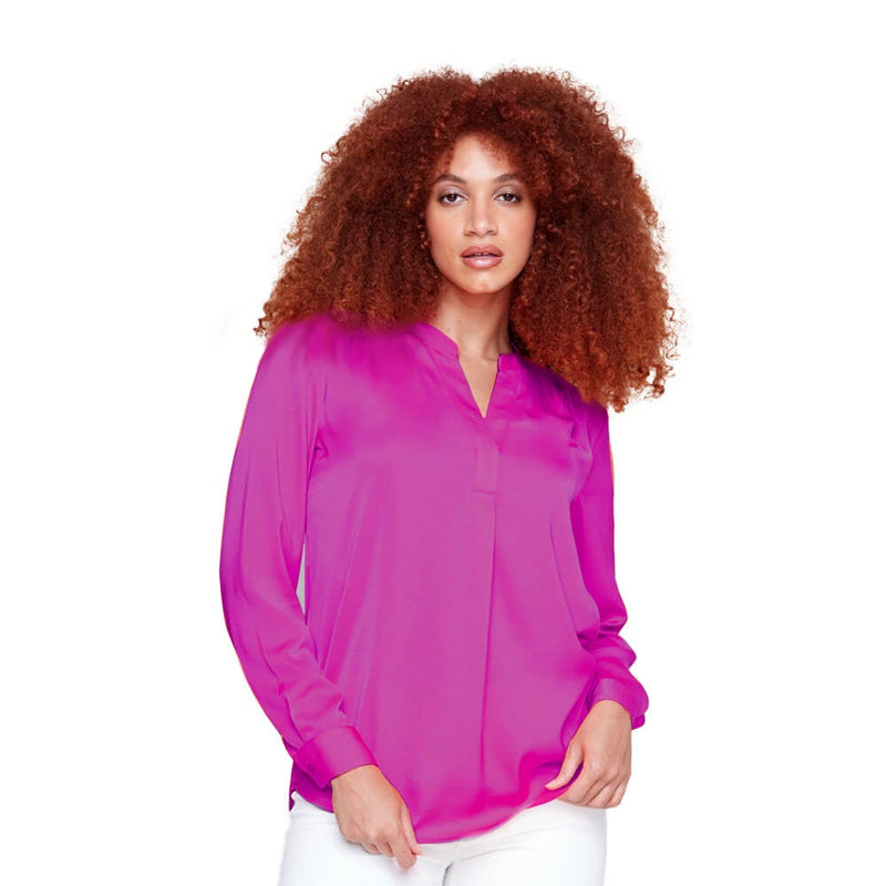 Renuar Airflow Long Sleeve Blouse - Orchid - FINAL SALE