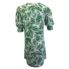 La Mer Luxe Morgan Short Sleeve Dress - White/Emerald Paradise