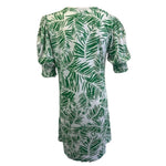 La Mer Luxe Morgan Short Sleeve Dress - White/Emerald Paradise