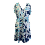 La Mer Luxe Mika Short Sleeve Dress - Caroline/Aegean