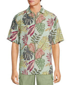 Tommy Bahama Sand Linen Retro Vines Camp Shirt - Aqua Aloha - FINAL SALE