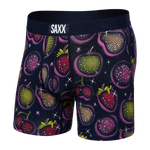 SAXX Vibe Super Soft Disco Fruit Boxer Briefs - Maritime Blue
