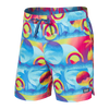 SAXX 5-Inch Oh Buoy 2N1 Volley Coast 2 Coast Swim Trunks - Blue Multi - FINAL SALE