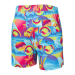SAXX 5-Inch Oh Buoy 2N1 Volley Coast 2 Coast Swim Trunks - Blue Multi - FINAL SALE