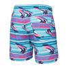 SAXX 5-Inch Oh Buoy 2N1 Volley Jetski Stripe Swim Trunks - Pool - FINAL SALE