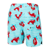 SAXX 5-Inch Oh Buoy 2N1 Volley Lobster Lounger Swim Trunks - Aqua - FINAL SALE