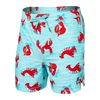 SAXX 5-Inch Oh Buoy 2N1 Volley Lobster Lounger Swim Trunks - Aqua - FINAL SALE