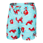 SAXX 5-Inch Oh Buoy 2N1 Volley Lobster Lounger Swim Trunks - Aqua - FINAL SALE