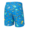 SAXX 5-Inch Oh Buoy 2N1 Volley Beer Olympics Swim Trunks - Racer Blue