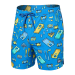 SAXX 5-Inch Oh Buoy 2N1 Volley Beer Olympics Swim Trunks - Racer Blue