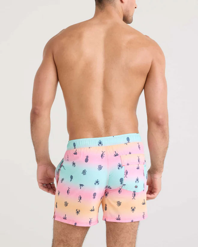 Saxx 5-Inch Oh Buoy 2N1 Volley Swim Trunks - Summer Ombre - Multi