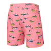 SAXX 5-Inch Oh Buoy 2N1 Volley Trophy Catch Swim Trunks - Flamingo - FINAL SALE
