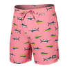 SAXX 5-Inch Oh Buoy 2N1 Volley Trophy Catch Swim Trunks - Flamingo - FINAL SALE