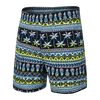 SAXX 5-Inch Go Coastal 2N1 Volley Pina Stripe Swim Trunks - Black Multi - FINAL SALE