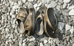 Oofos Women's OOmega OOlala Luxe Thong Sandals - Titanium Mirror