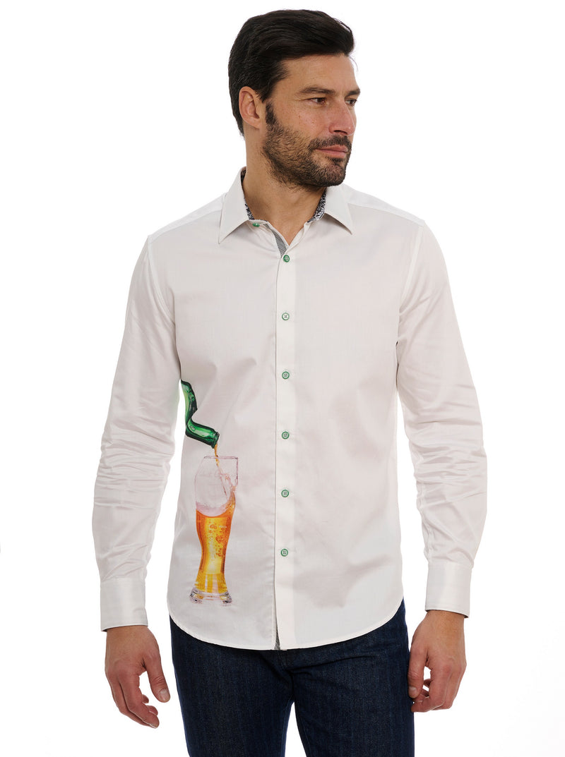 Robert Graham Made To Measure Classic Fit Sport Shirt - White - FINAL SALE