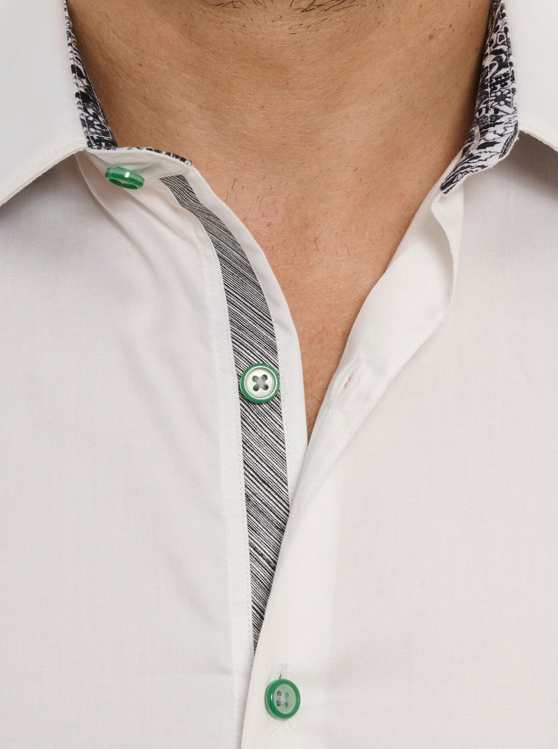 Robert Graham Made To Measure Classic Fit Sport Shirt - White - FINAL SALE