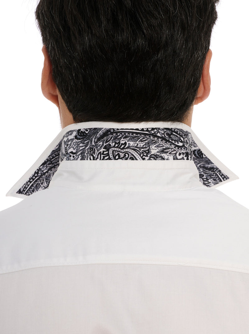 Robert Graham Made To Measure Classic Fit Sport Shirt - White - FINAL SALE