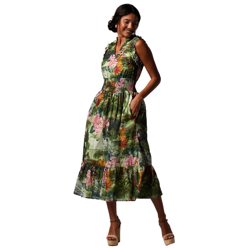 Tori Richard Women's Artistic Garden Viola Dress - Eucalyptus