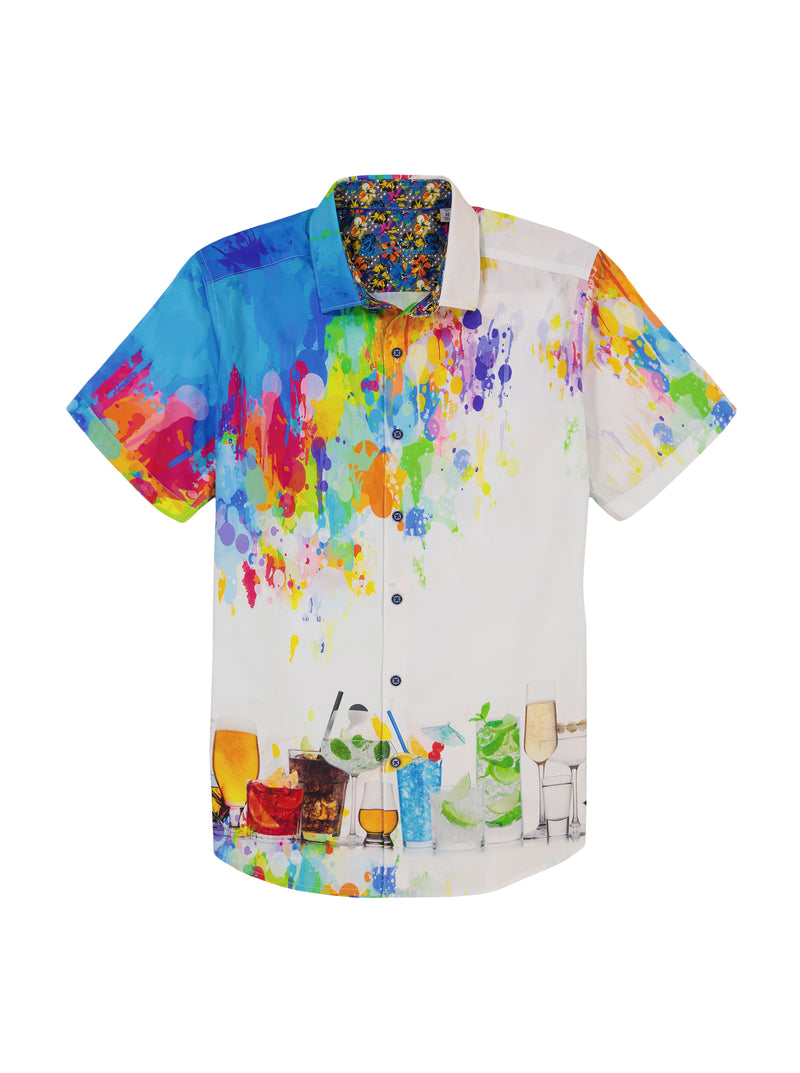 Robert Graham Sardinia Short Sleeve Classic Fit Sport Shirt - Multi - FINAL SALE