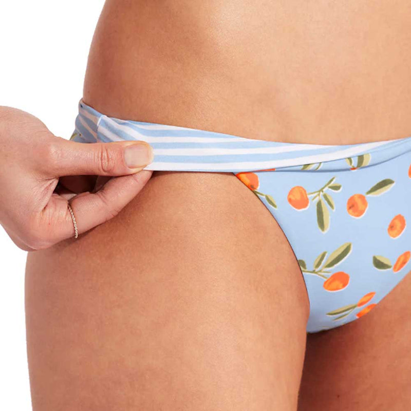 Seafolly Summer Crush Reversible Hipster Bikini Bottom - Powder Blue