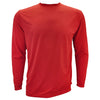 IBKUL Mens Long Sleeve Crew Pullover - Red