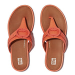 FitFlop Gracie Rubber Circlet Leather Sandals - Sunshine Coral