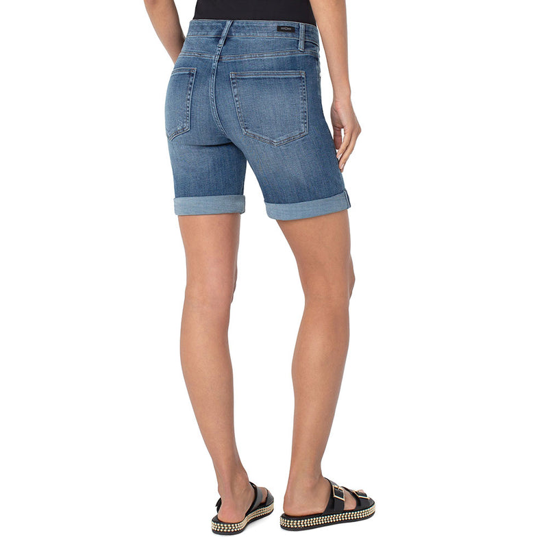 Liverpool 7-Inch Marley Girlfriend Short With Roll Cuff Hem - Lemoyne - FINAL SALE