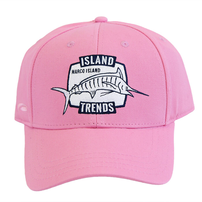 Island Trends Marco Island Marlin Ponytail Baseball Cap Hat - Pink