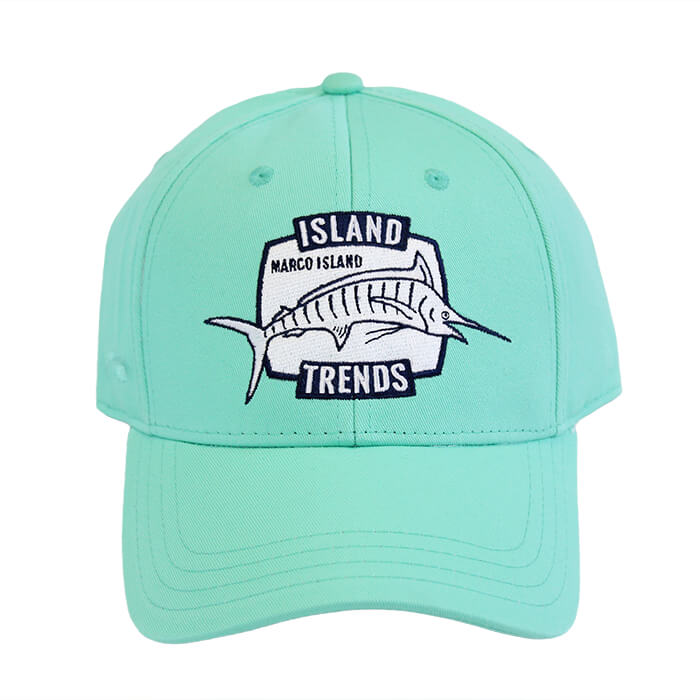 Island Trends Marco Island Marlin Ponytail Baseball Cap Hat - Seafoam