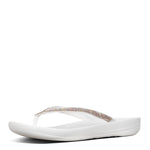 FitFlop Iqushion Sparkle Flip Flops Sandals - Urban White