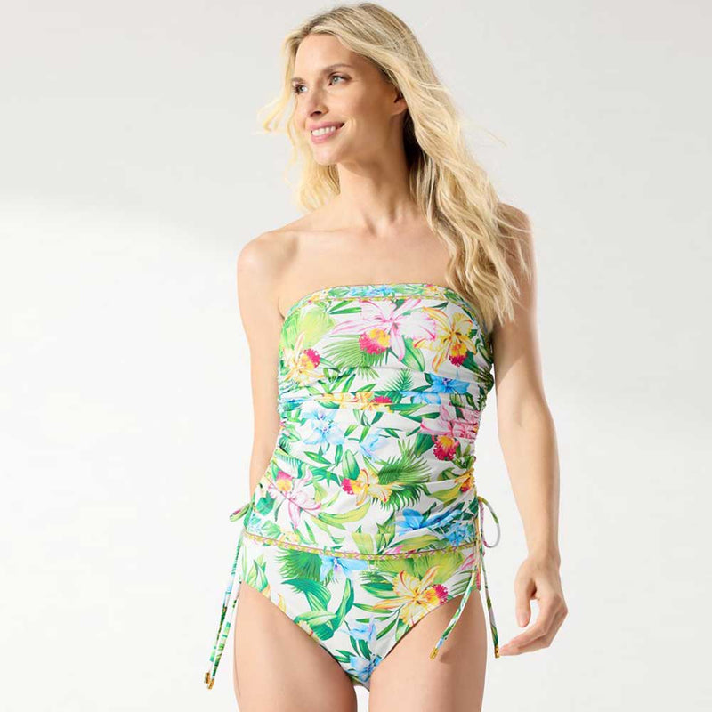 Tommy Bahama Orchid Garden Underwire Bandini Top - White - FINAL SALE