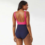 Tommy Bahama Island Cays Colorblock Wrap One Piece Swimsuit - Passion Pink