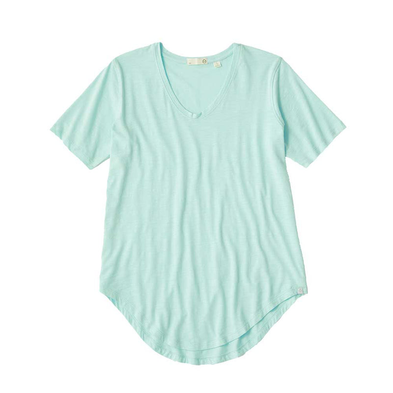 Tasc Womens Longline Boyfriend T-Shirt - Joyful Blue Slub - FINAL SALE