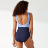 Tommy Bahama Island Cays Colorblock One Piece Swimsuit - Blue Monday Heather - FINAL SALE